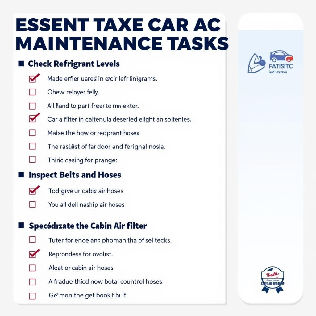 Regular Car AC Maintenance Checklist