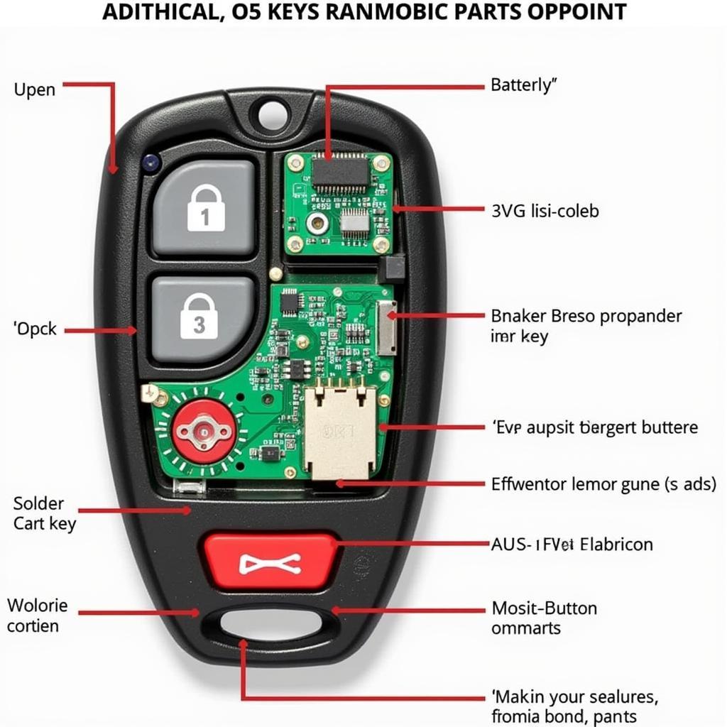 Remote Car Key Components Diagram