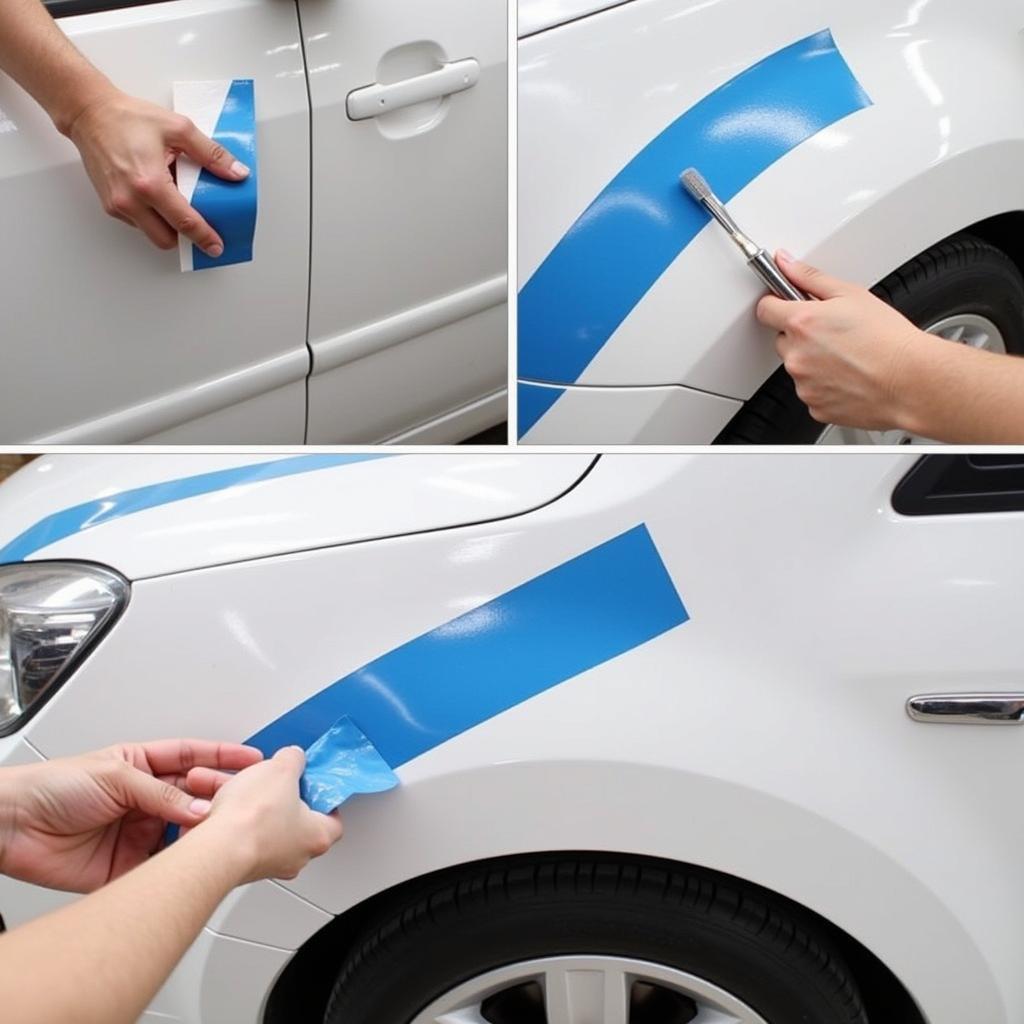 Removing Car Paint Repair Tape