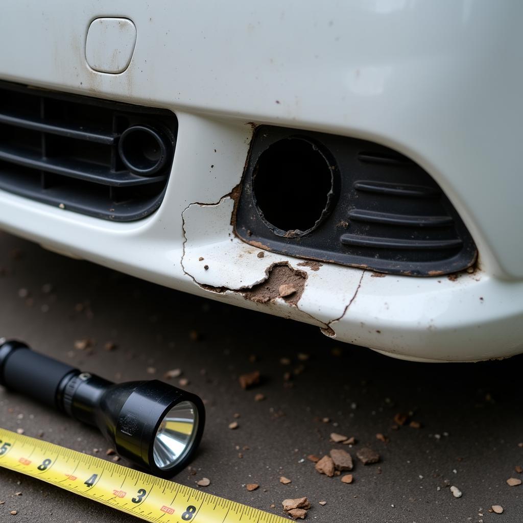 Assessing Car Bumper Hole Damage