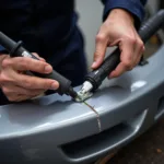 Repairing a Cracked Plastic Bumper