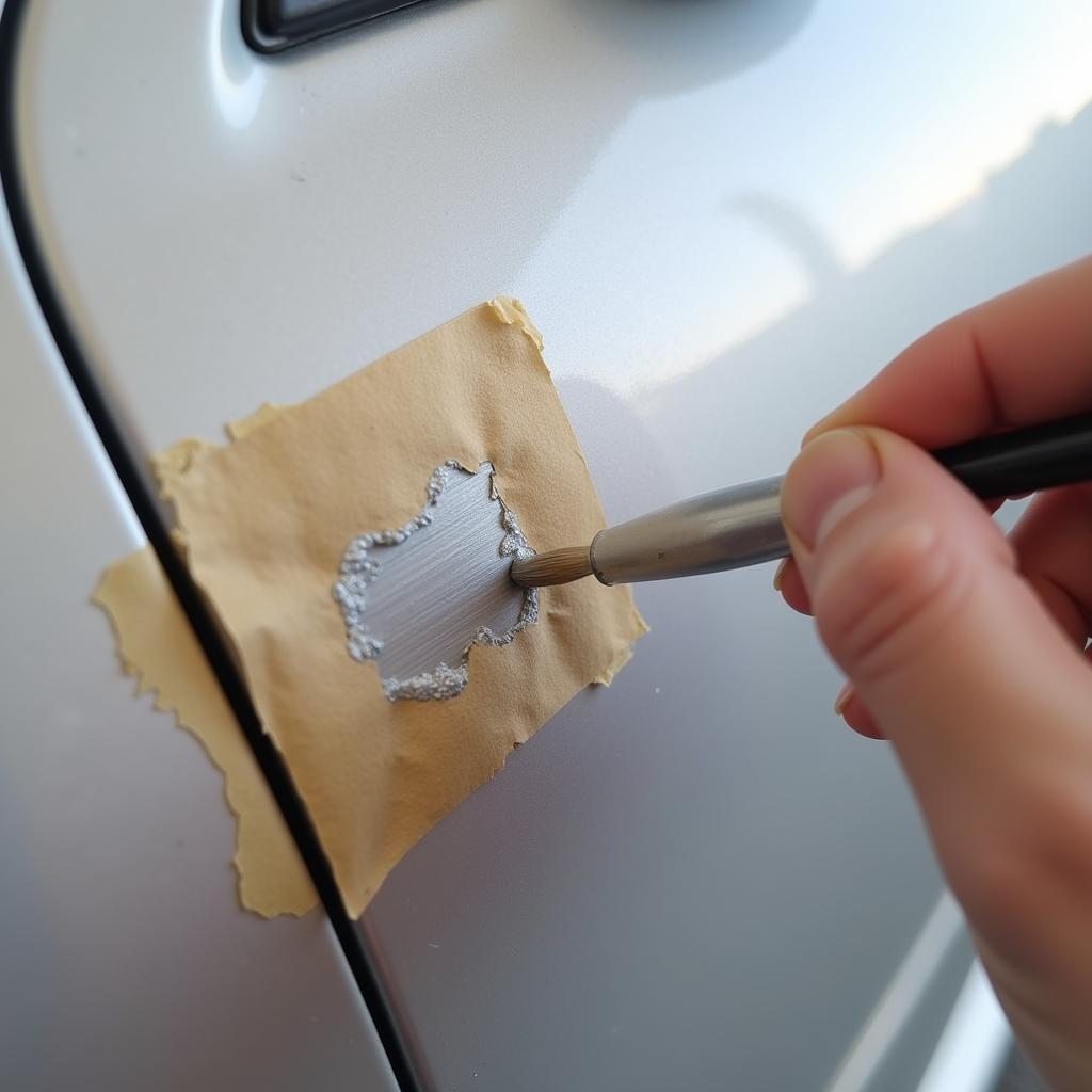 Repairing a large paint chip on a car involves several steps, including cleaning, sanding, priming, painting, and clear coating.