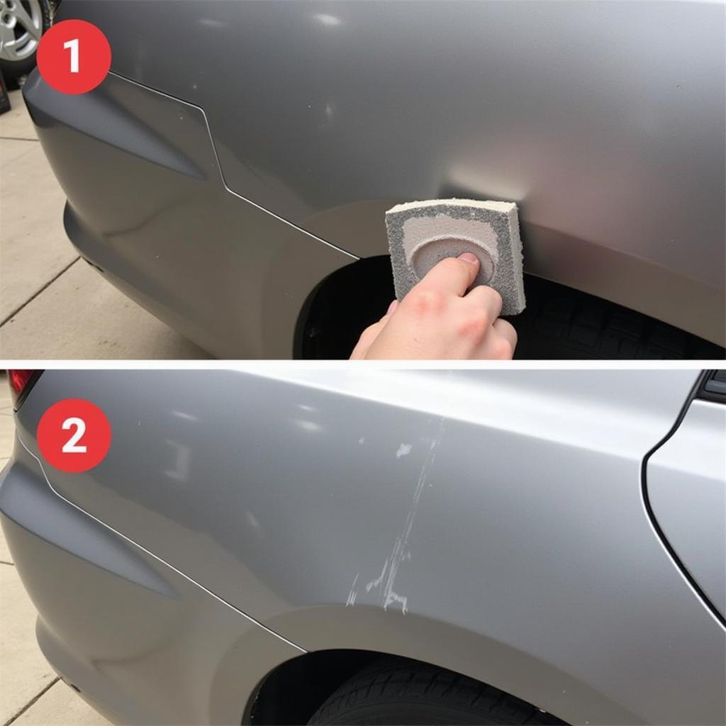 Repairing Minor Scratches on a Car Bumper