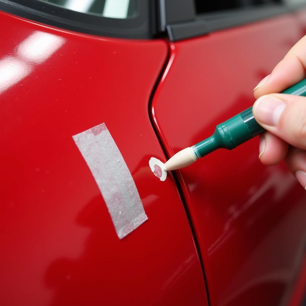 Repairing a Small Paint Chip on a Car