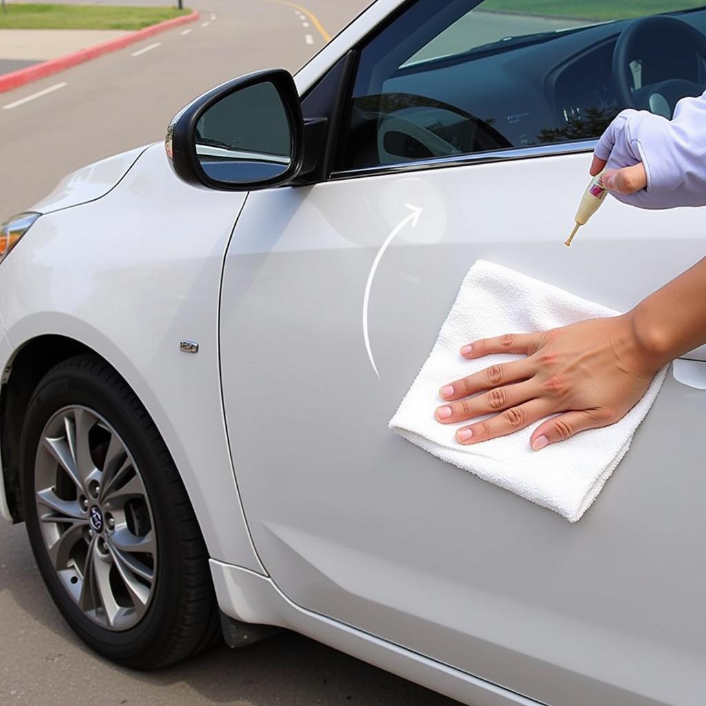 Applying Rubbing Compound with a Microfiber Cloth