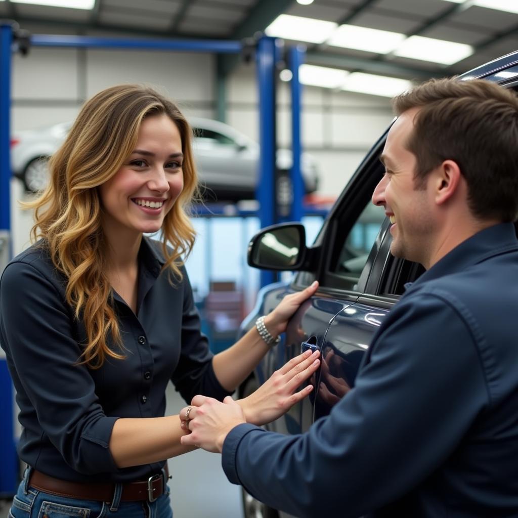 Satisfied Customer after Car Repair in Rochdale