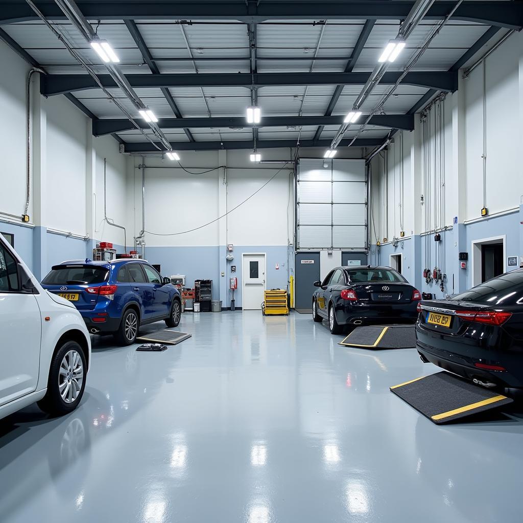 Inside a Scunthorpe car body repair shop