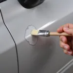 Applying Self-Etching Primer to Car Scratch