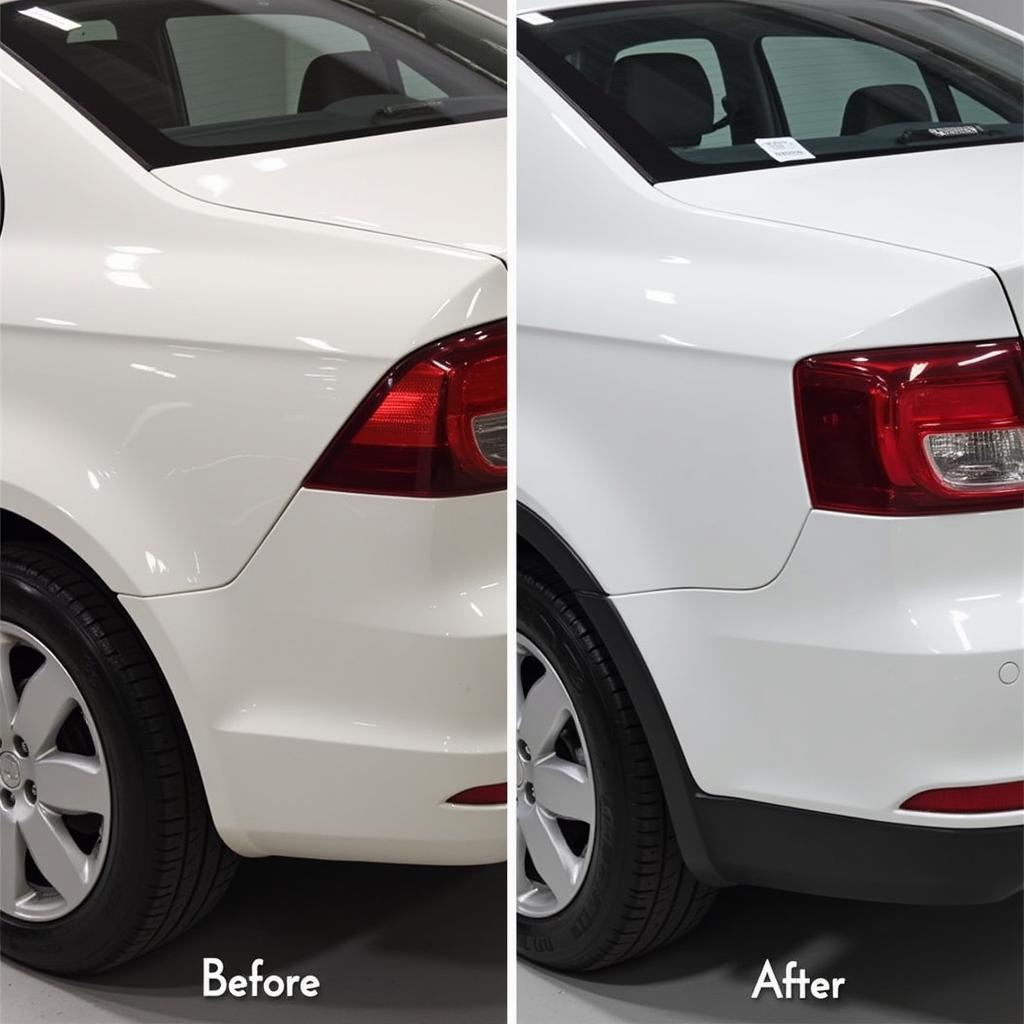 Before and After photos of car body repair in Skippers Lane