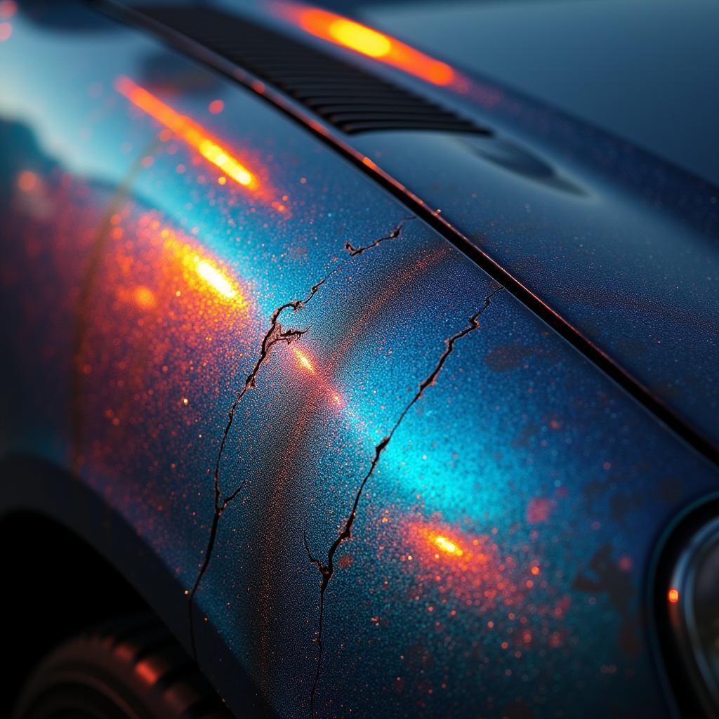 Assessing spectral paint car damage