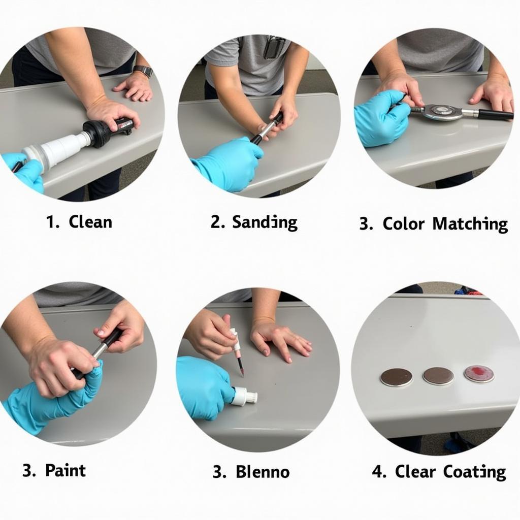 Spot Painting Process Steps