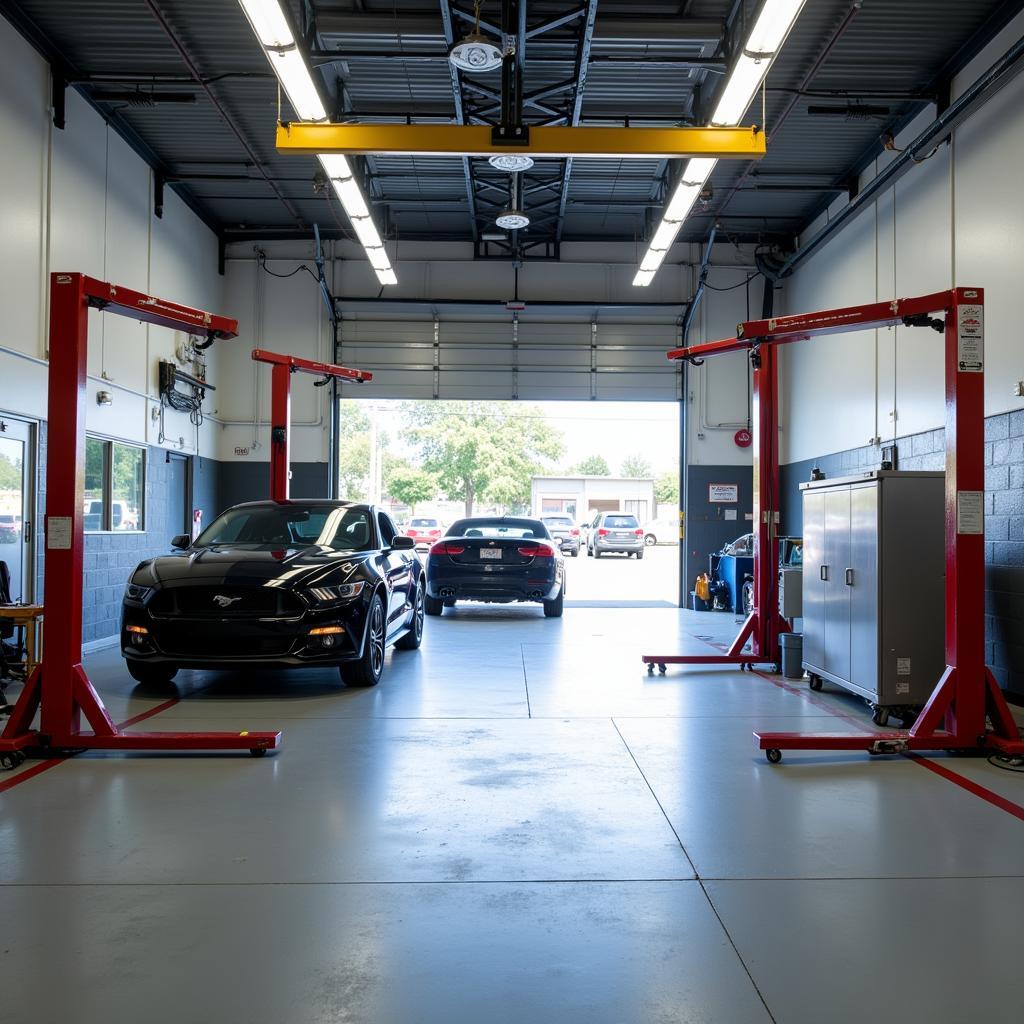 Inside a Car Body Repair Shop in Stockton