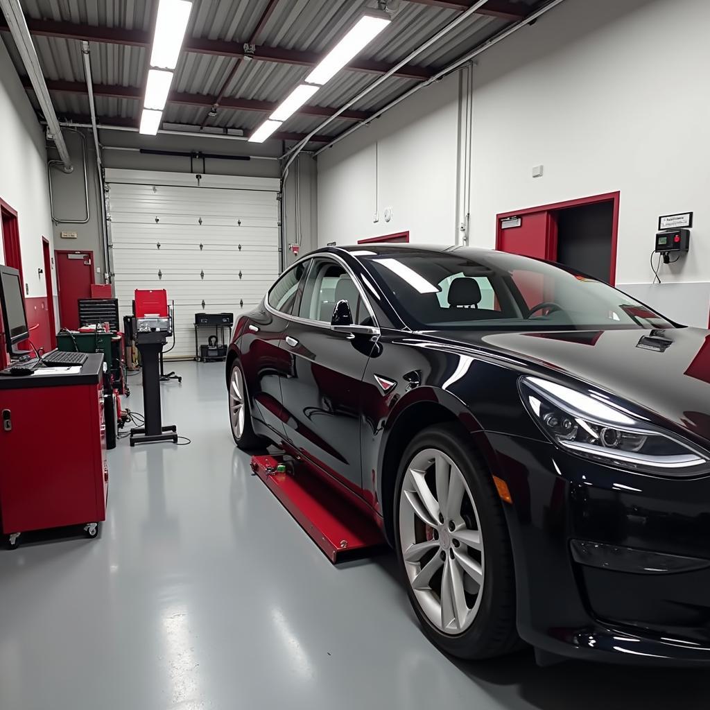 Tesla Approved Body Shop Repair Bay