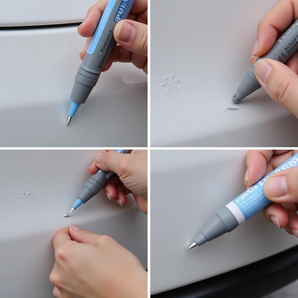 Applying Touch-Up Paint to a Car Bumper Scratch