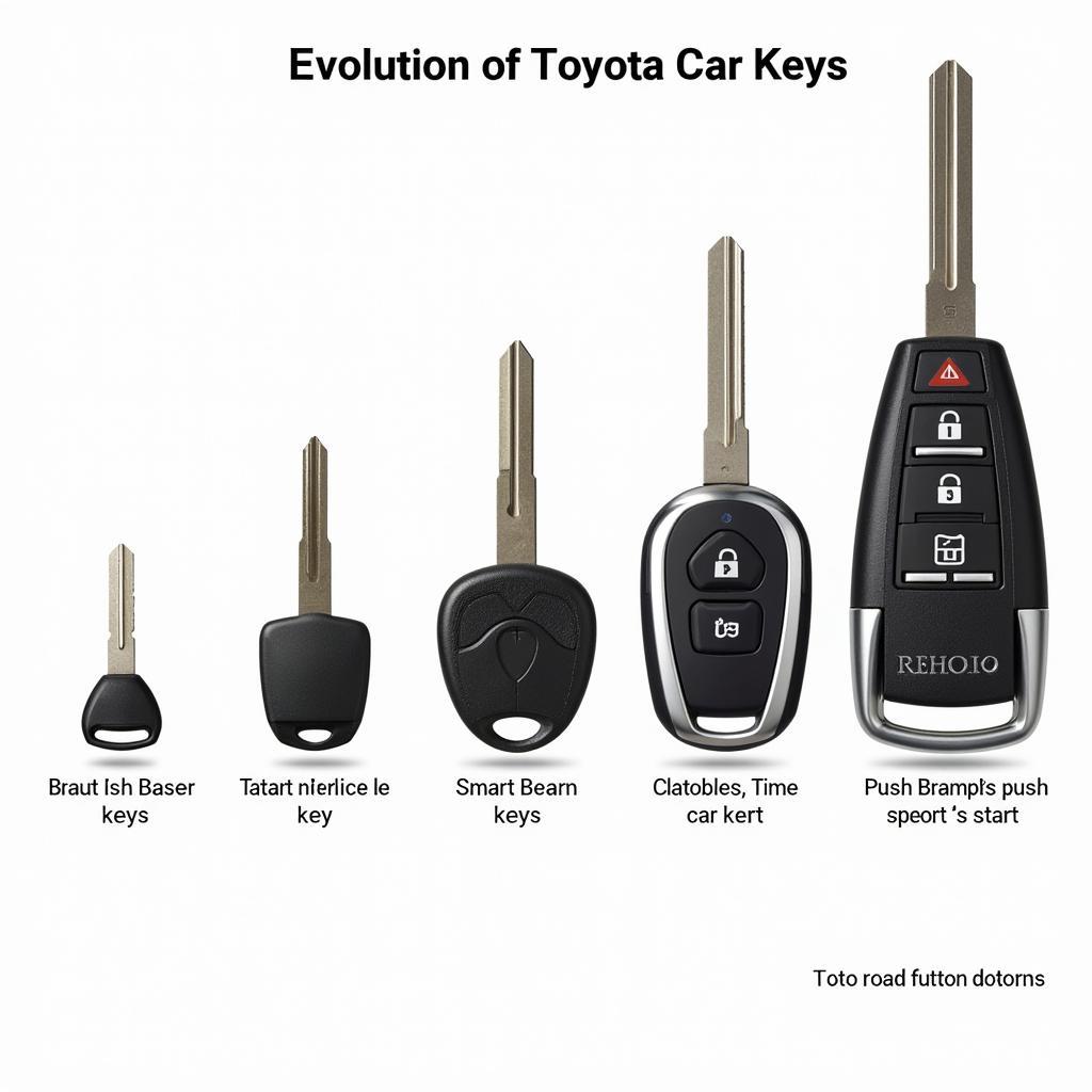 Different Types of Toyota Car Keys