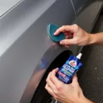 Applying Turtle Wax Scratch Repair Kit