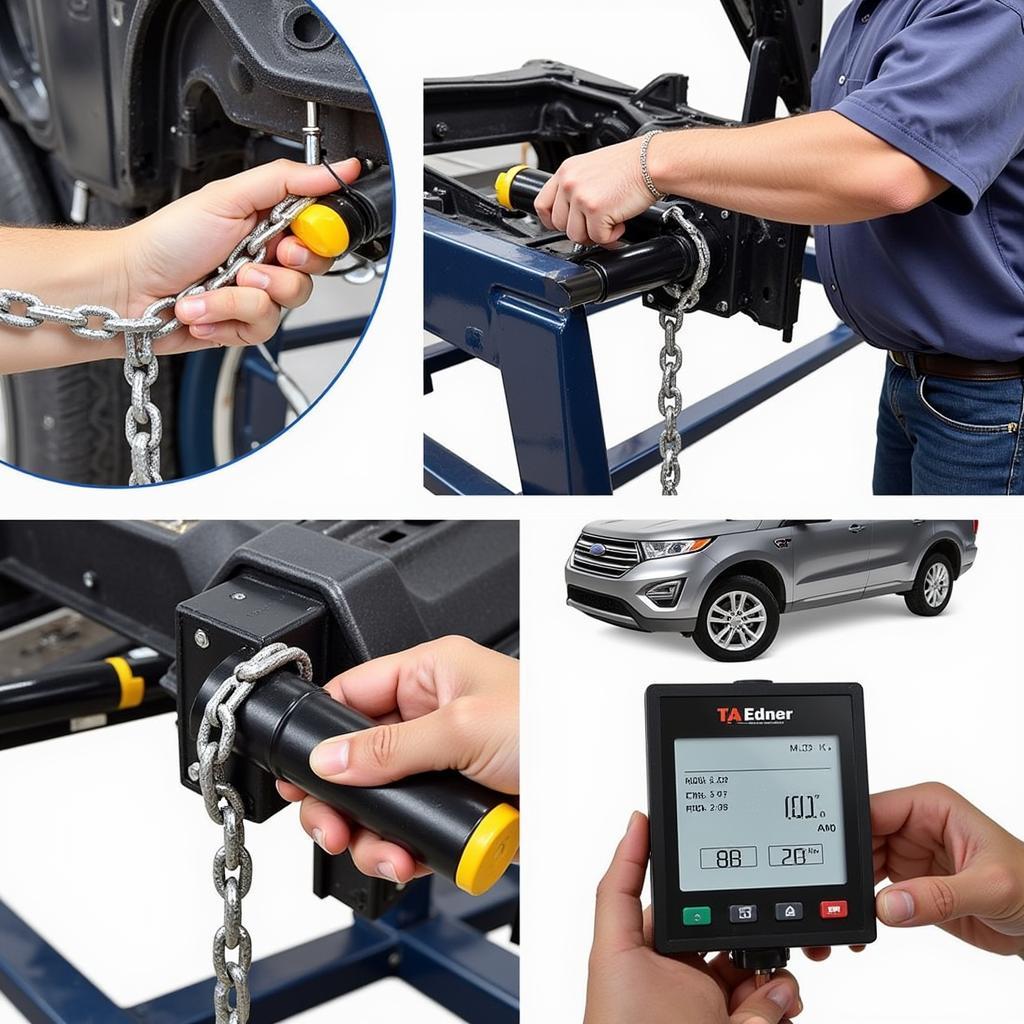 Using a Car Body Repair Puller Station