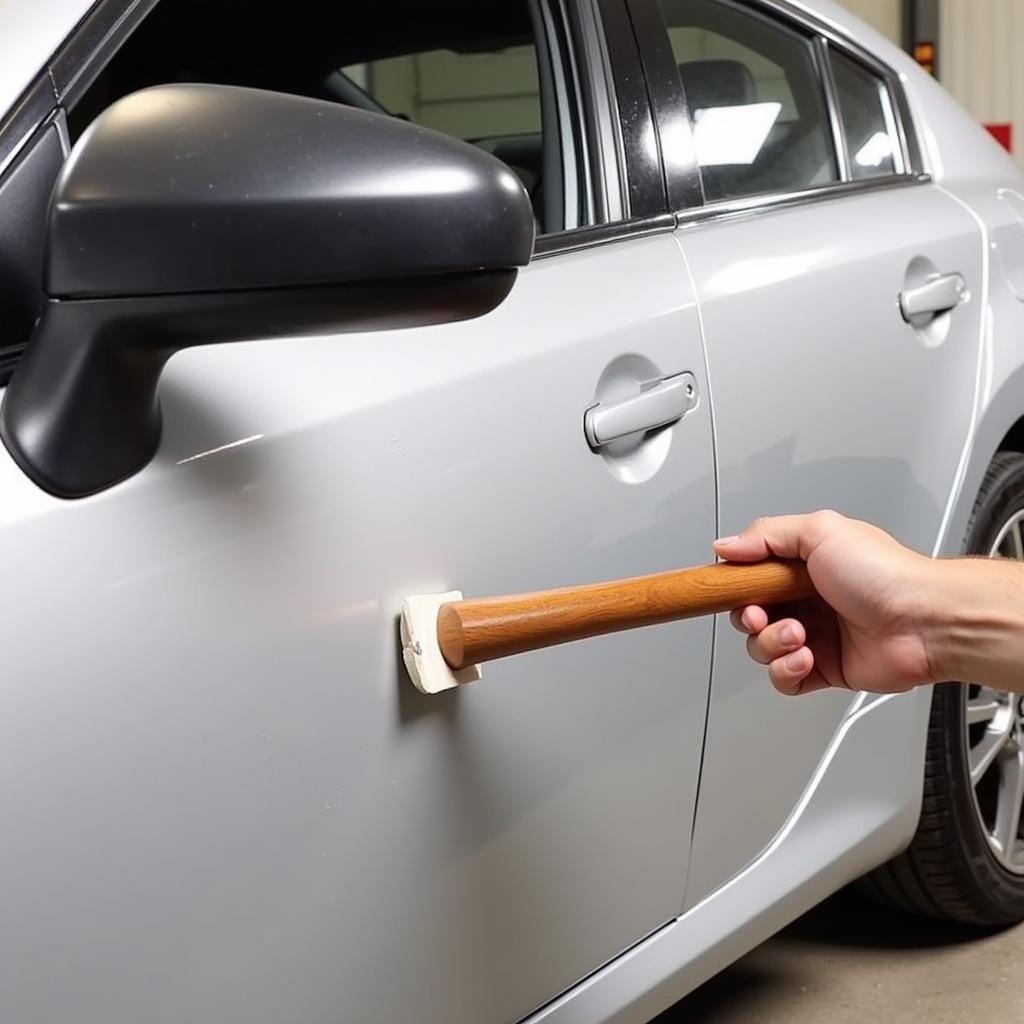 Using a Glue Puller for Dent Repair