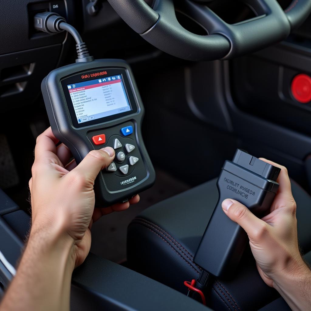 Using an OBD2 Scanner on a Car