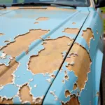 UV damage causing flaking car paint