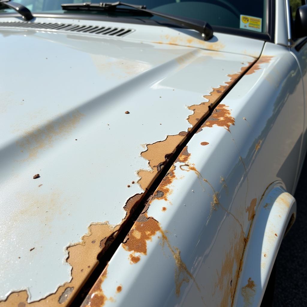 UV Damage Causing Peeling Car Paint