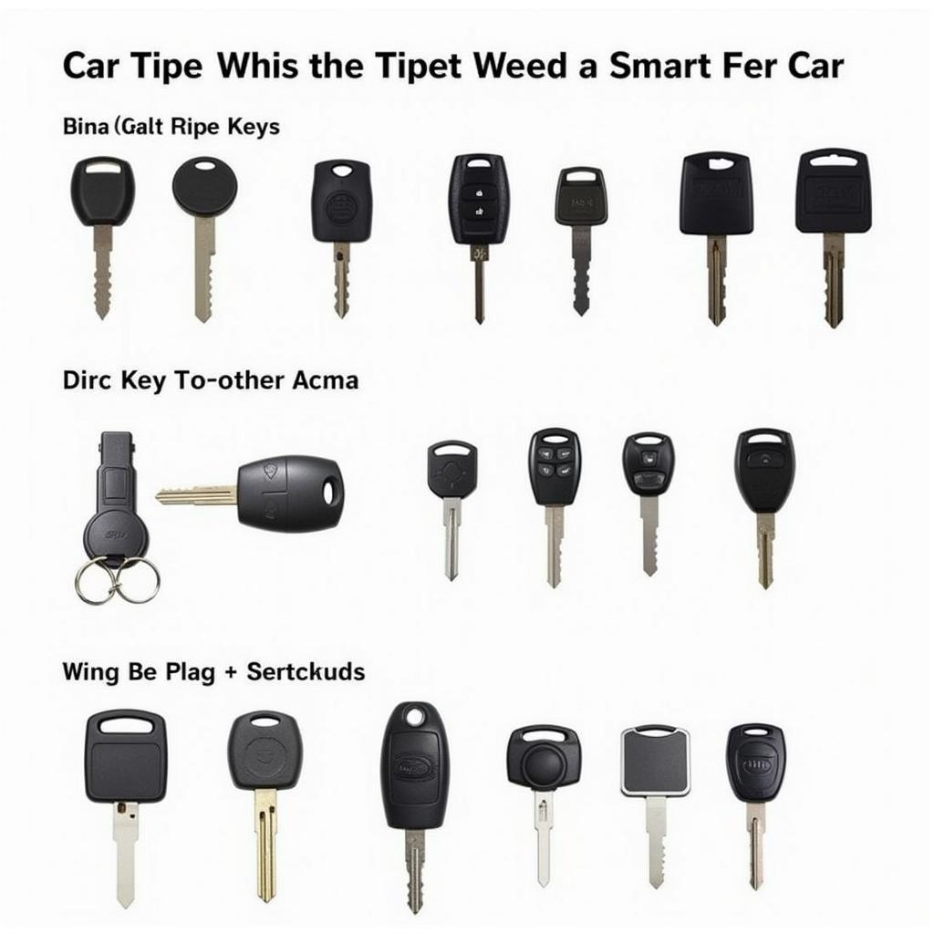 Different types of car keys