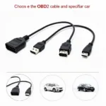 Different types of OBD2 cables and adapters