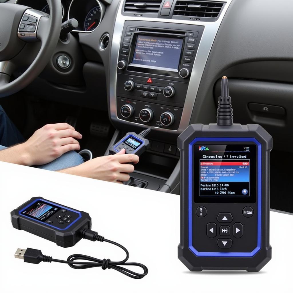 VieCar VC300 OBD2 Scanner in Use