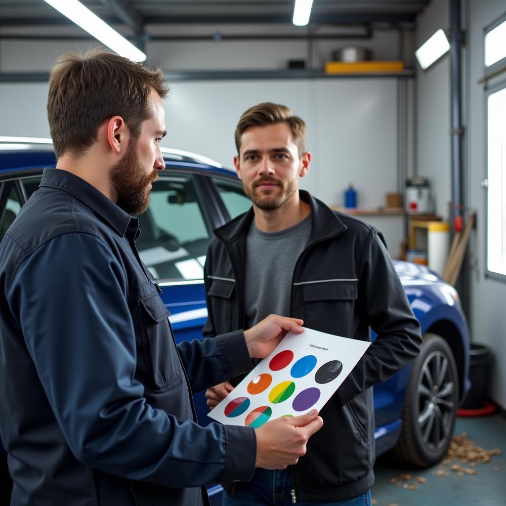 Visiting a Car Paint Repair Shop for Inspection