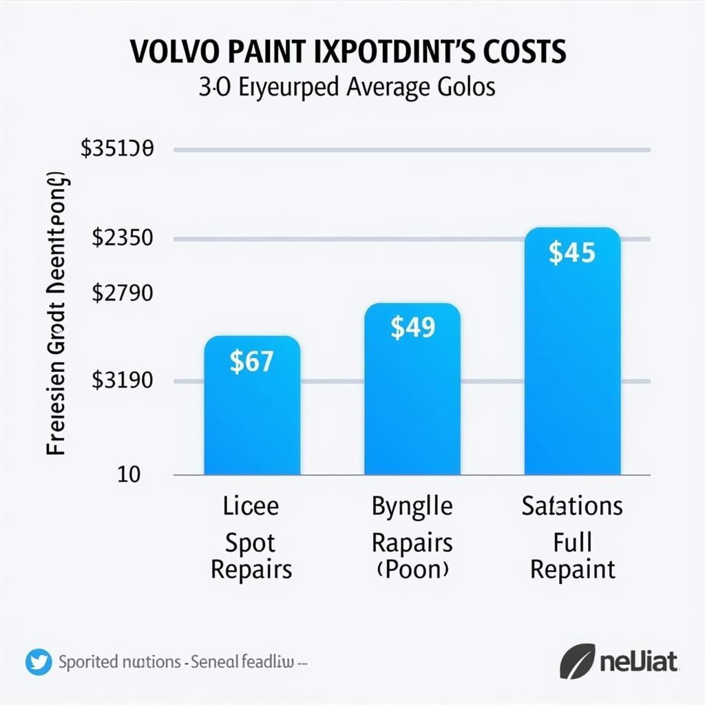 Chart comparing the cost of different Volvo paint repair methods