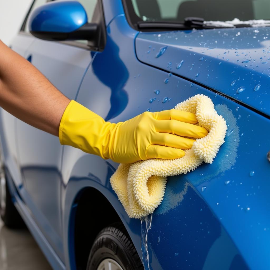 Washing a Car After Paint Repair