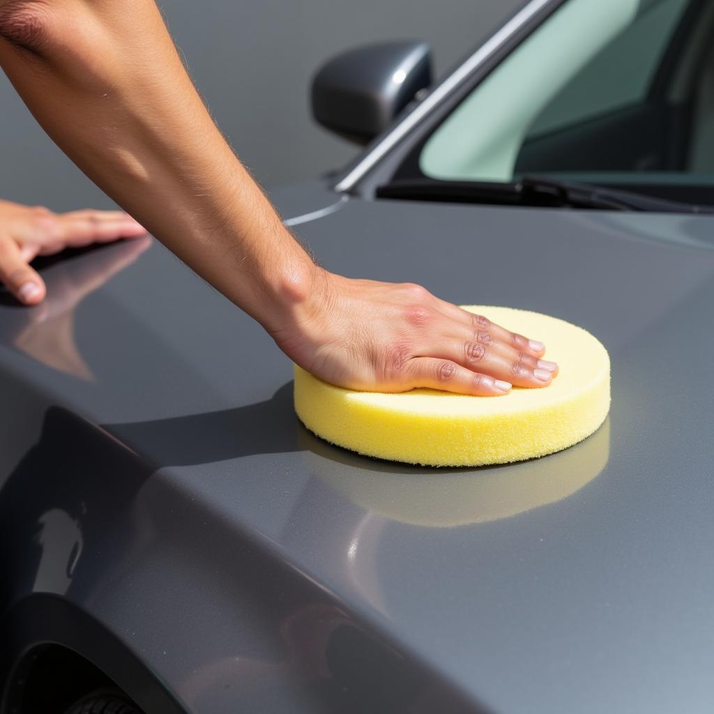 Waxing Car for Protection