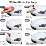 White Car Paint Repair Process Step-by-Step