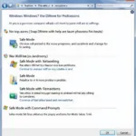 Windows 7 Safe Mode Options