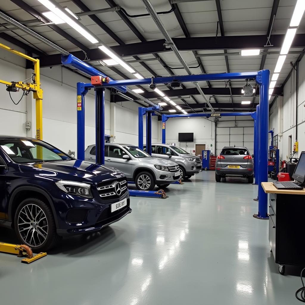 Modern Equipment in Wolverhampton Car Body Repair Shop