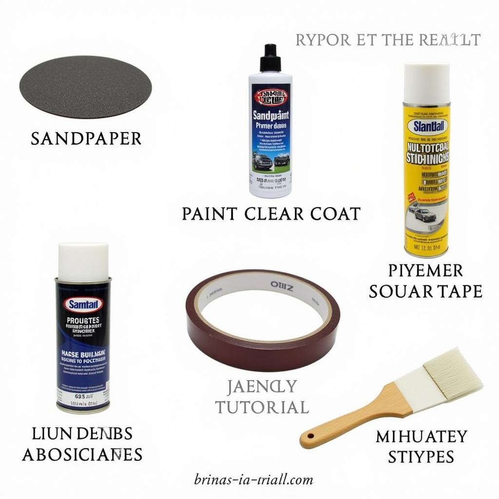 Essential Car Paint Repair Supplies from YouTube Tutorial